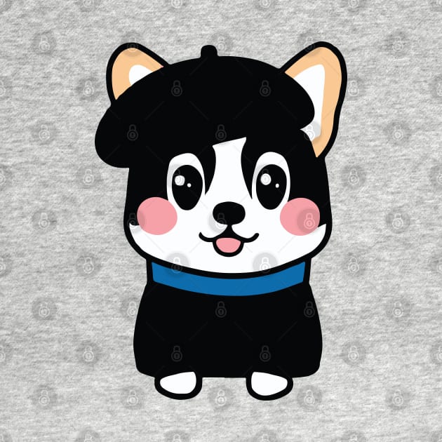 Cute corgi puppy kawaii art by Kawaii Bomb